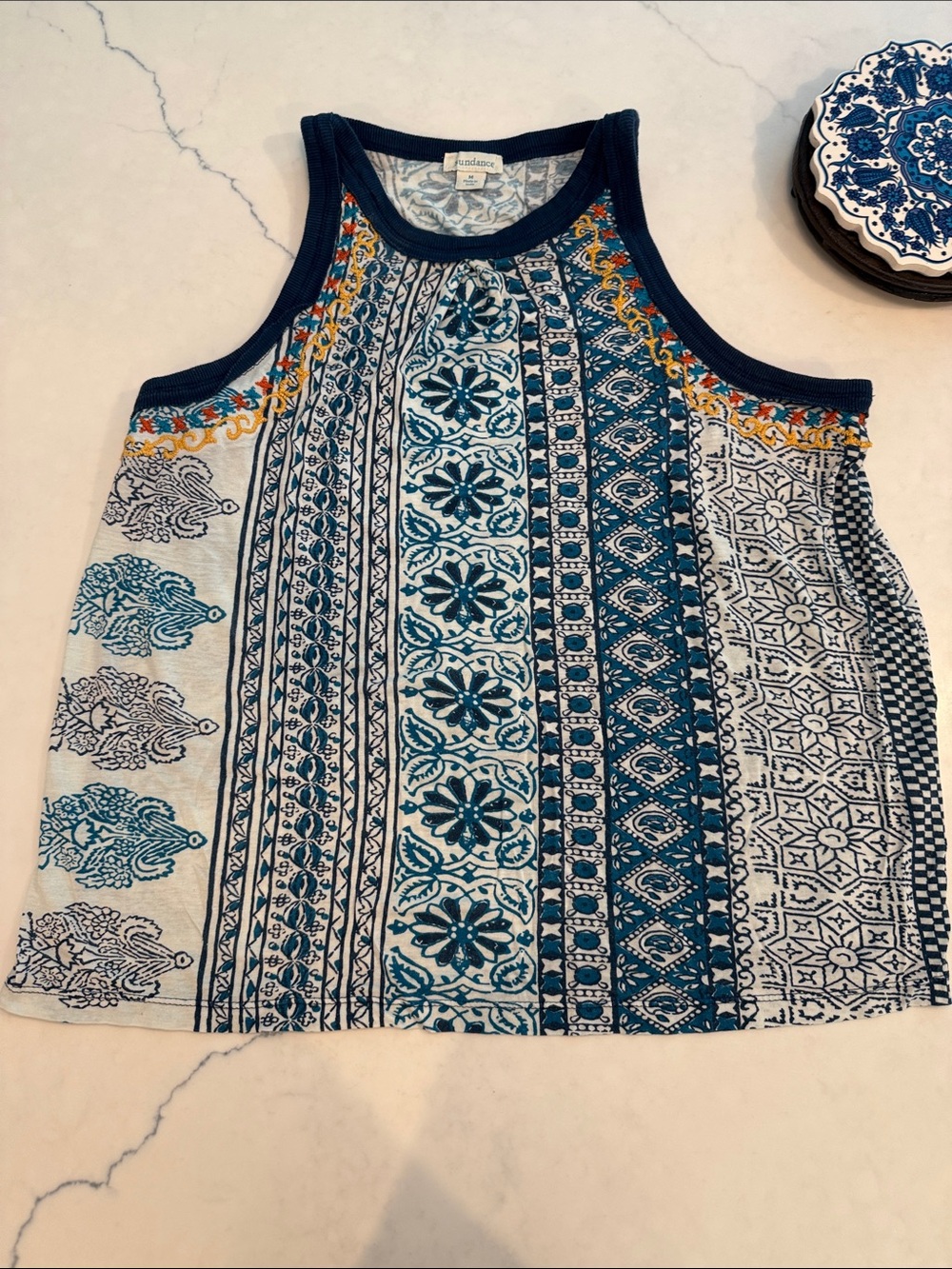 Sundance Sleeveless Medallion Top - Medium